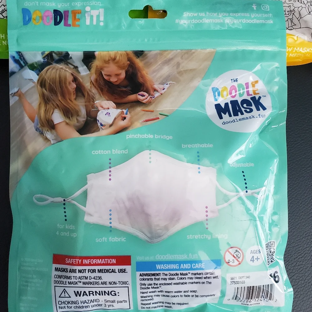 The Doodle Masks 3ct packs
